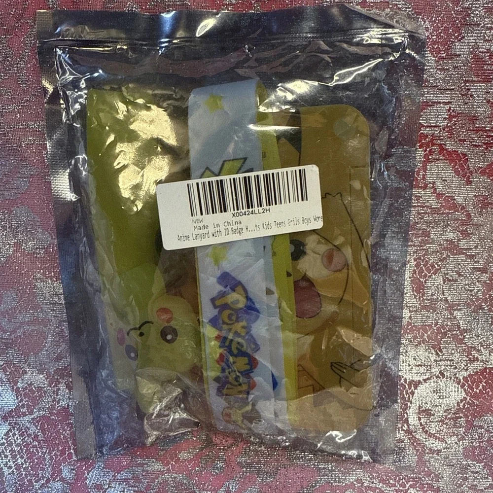 Pokemon Pikachu Lanyard ID Badge Holder Anime Gaming Accessory‎ New Sealed